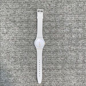 SWTACH watch- white with gold accents